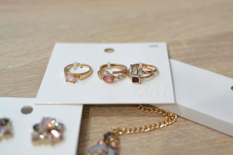 Zlato-ružová sada šperkov, h&m