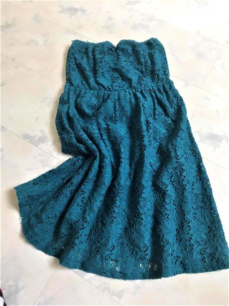 Krajkové bavlnené podšité minišaty, s