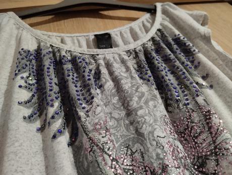 Zarga tričko s farebnými kamienkami, m