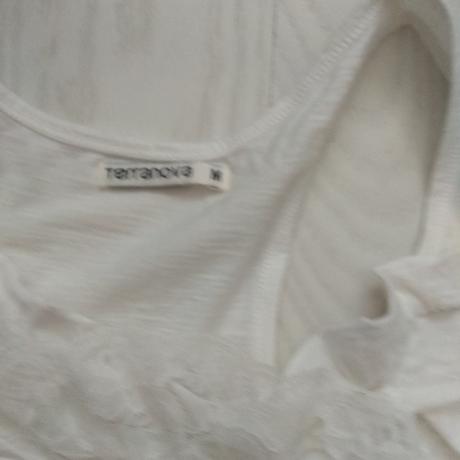 Biele tielko s volánikmi, terranova,m