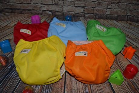 Vrchné pul nohavičky na plienky s veselým vzorom,