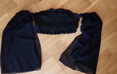 Šifónová čierna sukňa, m