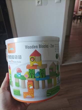 Drevene kocky viga zoo,