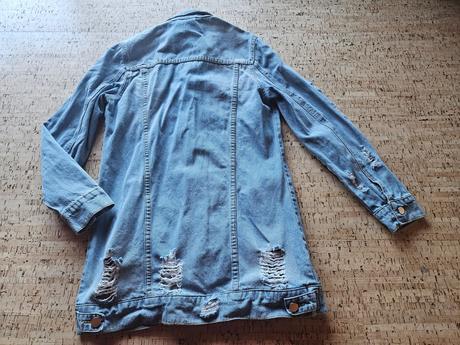 Ruflova bunda, denim,s