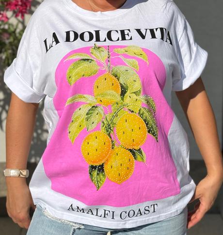 Tričko citrónová s kamienkami, 