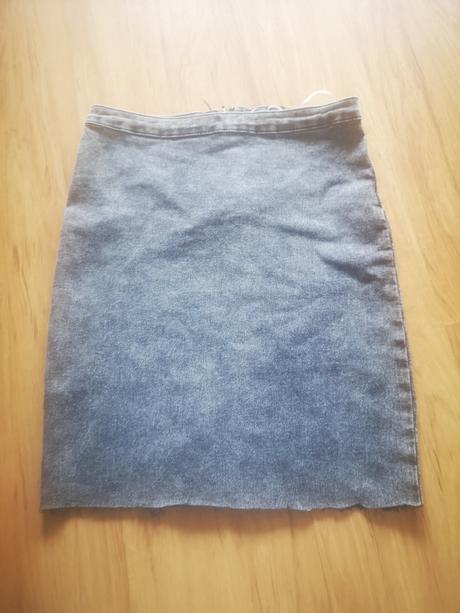 Modro šedá dlhá sukňa so zipsom, s