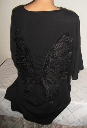 Shein s nebeskymi kridielkami bavlneny top, xxxl