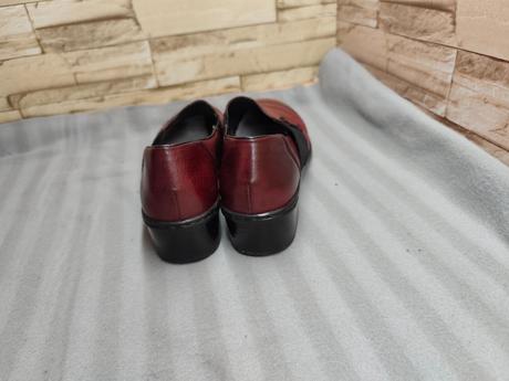 Rieker 37 - dámske kožené bordové našuchovačky, rieker,37