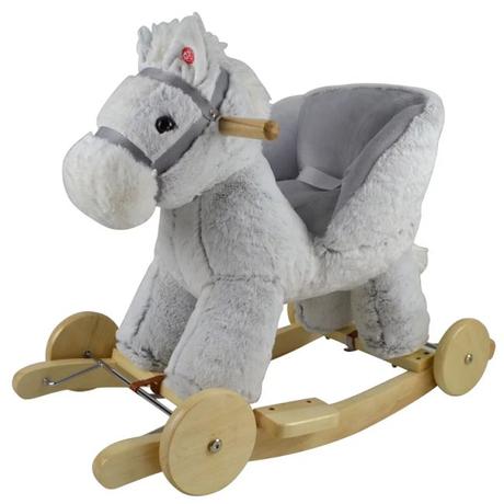 Koník, s kolieskami a so zvukom - sivá,