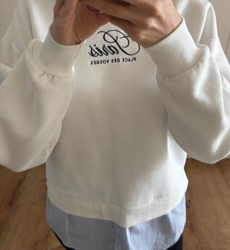 Biela mikina, stradivarius,xs