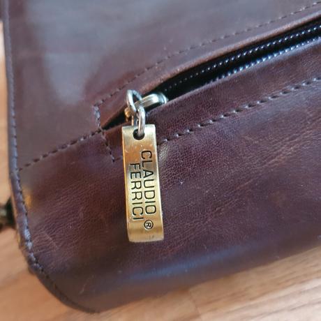 Kožená kabelka claudio ferrici, 