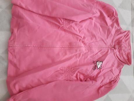 Ruzova dievcenska mikina hello kitty na zips, original marines,116