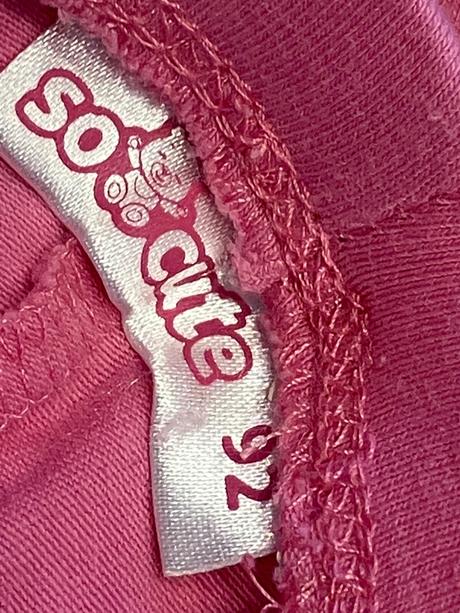 Dievčenské legíny s potlačou tmavoružové (92), 92