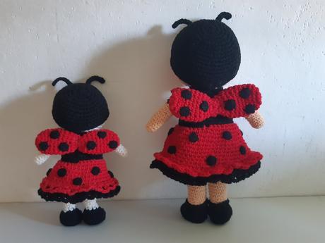 Háčkované lienky 18 a 26 cm, 