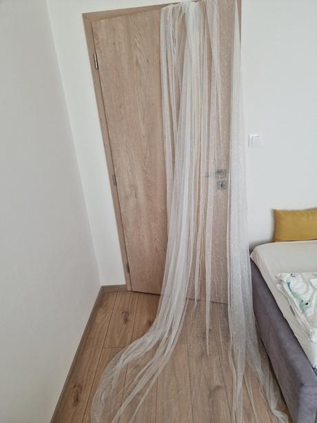 Svadobný závoj poirier 3m s trblietkami, 