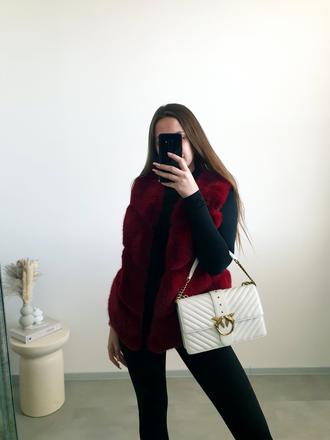 Kožušinová vesta s, s