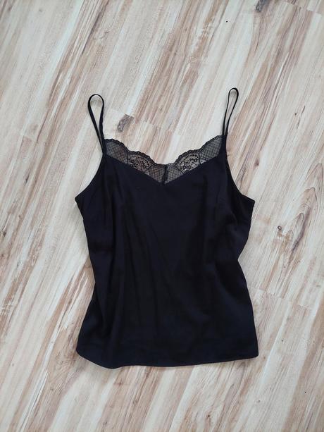 Čierny top s čipkou, sinsay,s