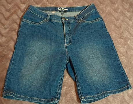 Rovné džínsové bermudy, mid waist, bonprix,40