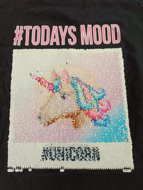 Čierne tričko s jednorožcom, takko,146