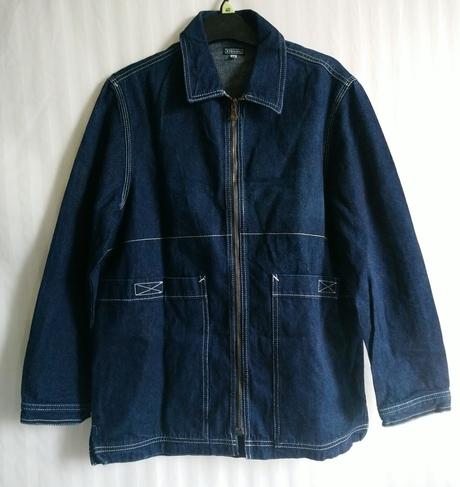 Dámska riflová modrá bunda, stefanel, m/l, l