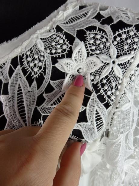 Kvalitné čipkované šaty, h&m,40