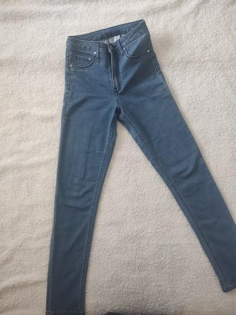 Riflové nohavice, denim,164