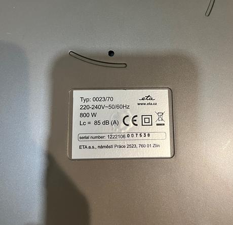 Kuchynský robot eta gratussino bravo ii 0023 90070, eta