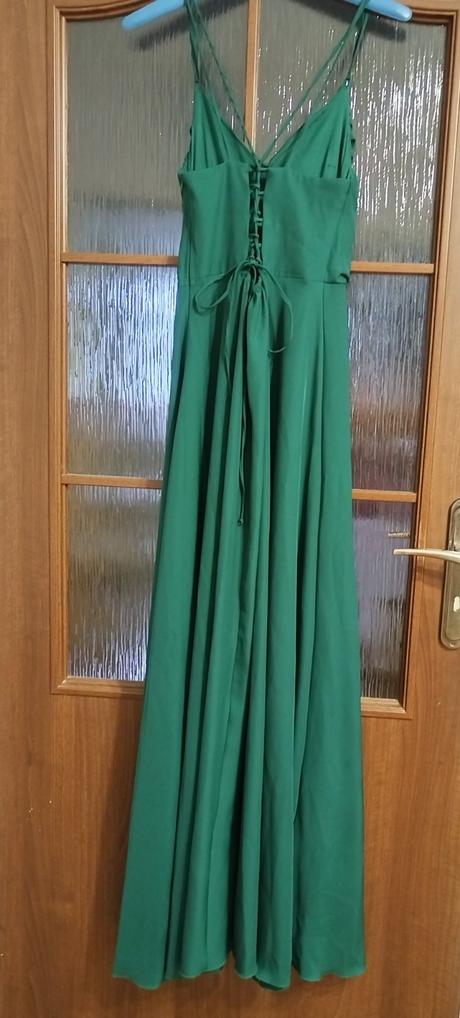 Smaragdové spoločenské šaty, s