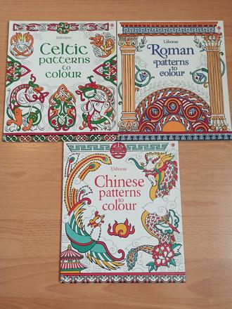 Usborne patterns to colour celtic  roman  chinese, 