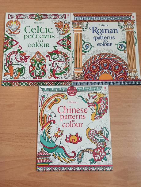 Usborne patterns to colour celtic roman chinese,