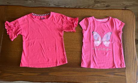 Dvojbalenie tričiek s motýlikmi a volánikmi, f&f,122