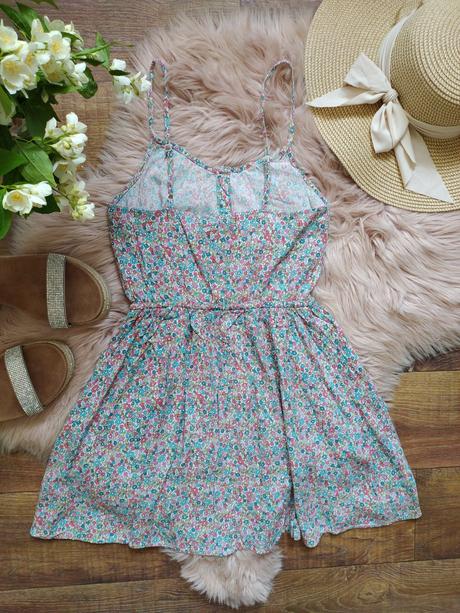 Kvietkované mini letné šaty, h&m,34