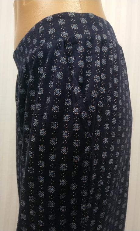 Dámske modré letné nohavice so vzorom, esmara, m, esmara,m