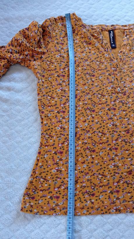 Horčicove tričko s kvietkami, xs