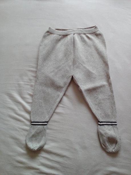 Set pletené hrubé polodupačky + pulóvrik, 80