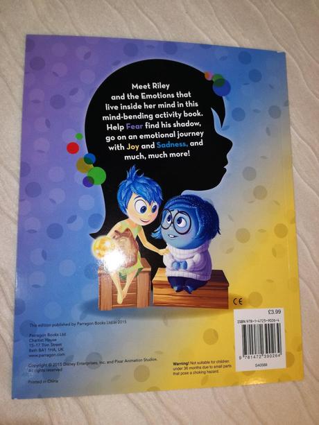 Disney pixar inside out activities, 