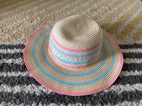 Pásikavý slamený klobúk 128/146, reserved,134