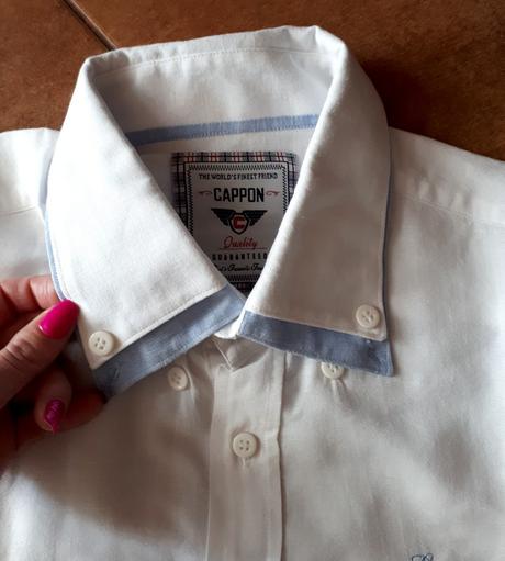 Ľanová pánska košeľa, raz oblečená, m