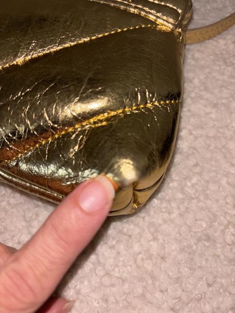 Zlatá crossbody kabelka zara, zara