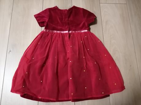 Červené slávnostné šaty, h&m,98
