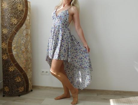 Šaty kvietočkované, s dámske letné,, s
