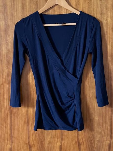 Zavinovací top s riasením véčkový výstrih, ralph lauren,xs