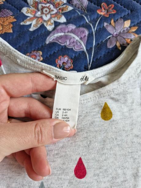Šaty s dlhým rukávom h&m  - kvapky, h&m,98