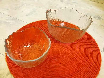 Starožitné sklenené misky 2 ks, 