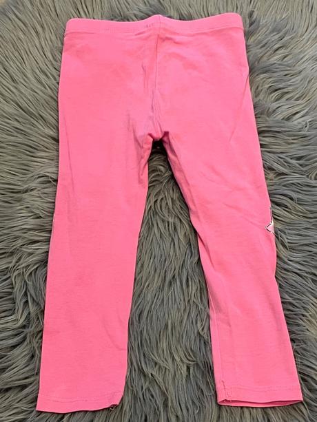 Dievčenské legíny s potlačou tmavoružové (92), 92