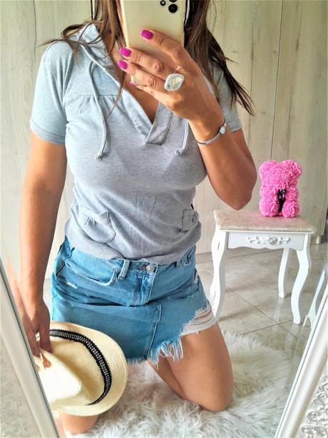 Tričko s kapucňou denim-s, denim,s