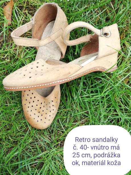 Retro sandalky č. 40, 40