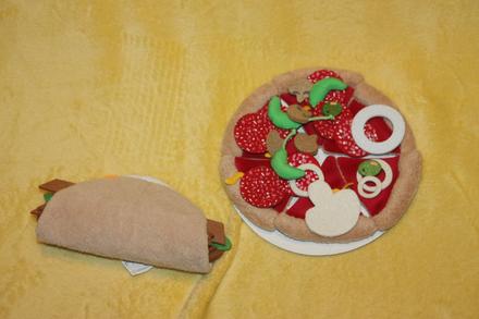 Pizza a burito - textilne, 