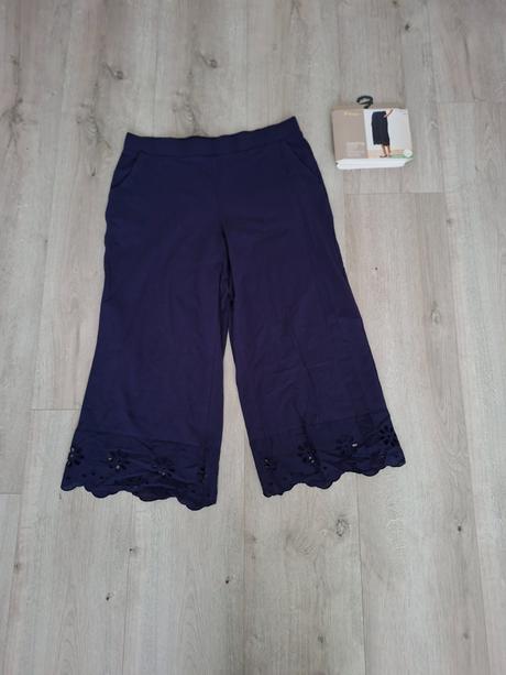 Nohavice culottes s výšivkou, tchibo,44 / 46