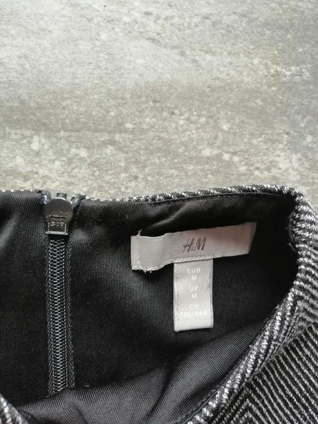 Šaty, šatová sukňa, sivé, ham, vs-m, klasický vzor, h&m,m